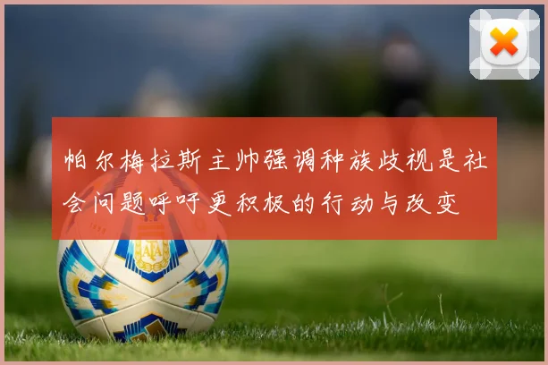 帕尔梅拉斯主帅强调种族歧视是社会问题呼吁更积极的行动与改变