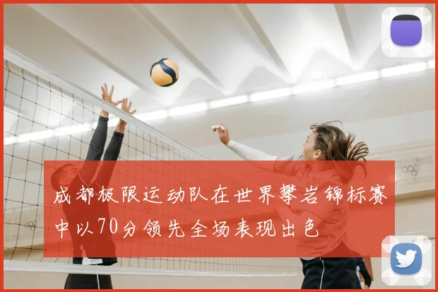 成都极限运动队在世界攀岩锦标赛中以70分领先全场表现出色