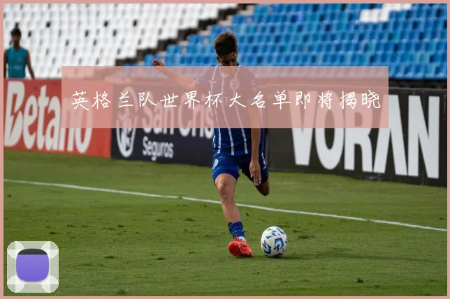 英格兰队世界杯大名单即将揭晓